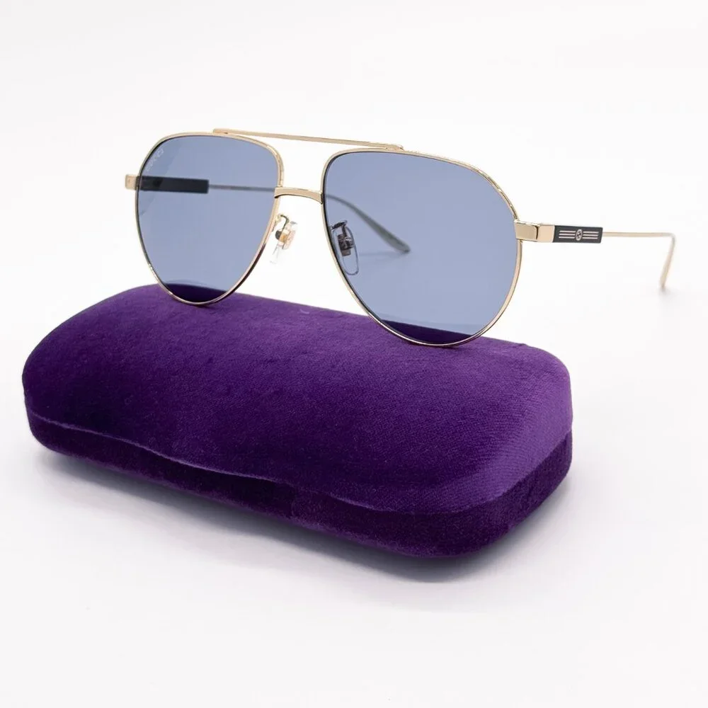NEW GUCCI GG1311S 003 UNISEX METAL AVIATOR SUNGLASSES
